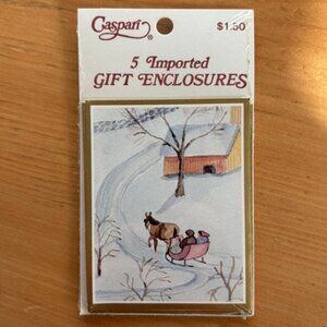 Vintage package of Caspari 5 Imported Gift Enclosures.